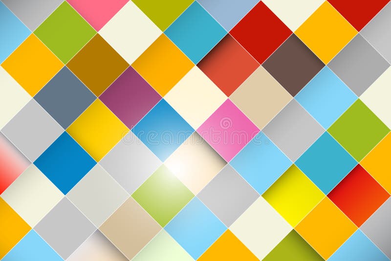 Colorful Vector Abstract Square Background royalty free illustration