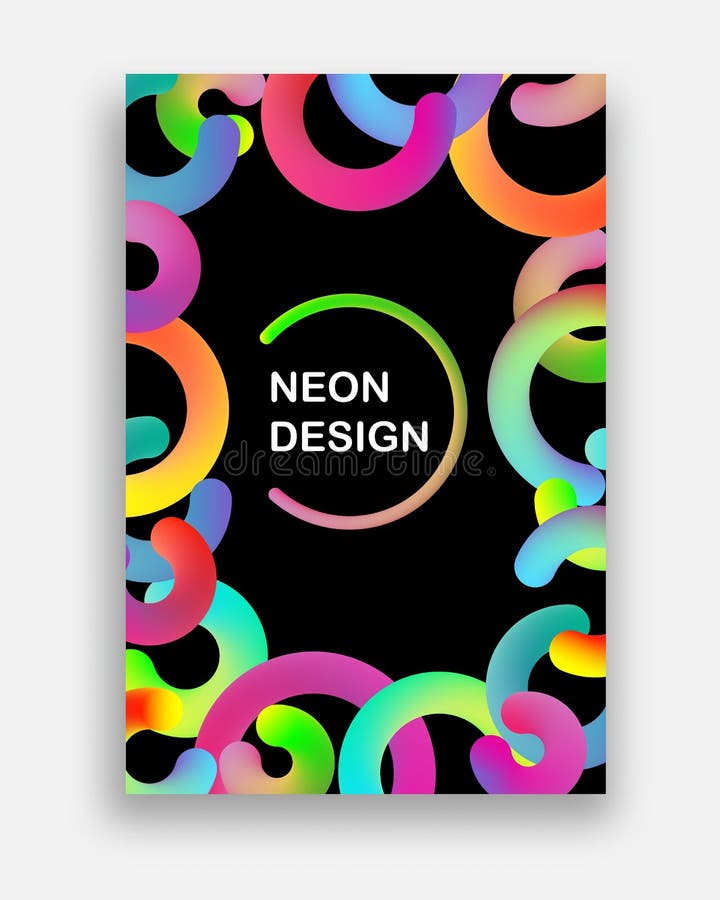 Colorful vector with neon colors. Futuristic abstract design with trendy geometric shapes. vector illustration Colorful vector with neon colors. Futuristic abstract design with trendy geometric shapes. vector illustration