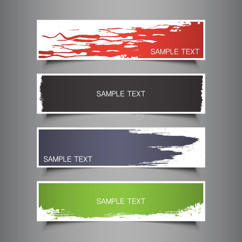 Colorful vector set of three header designs