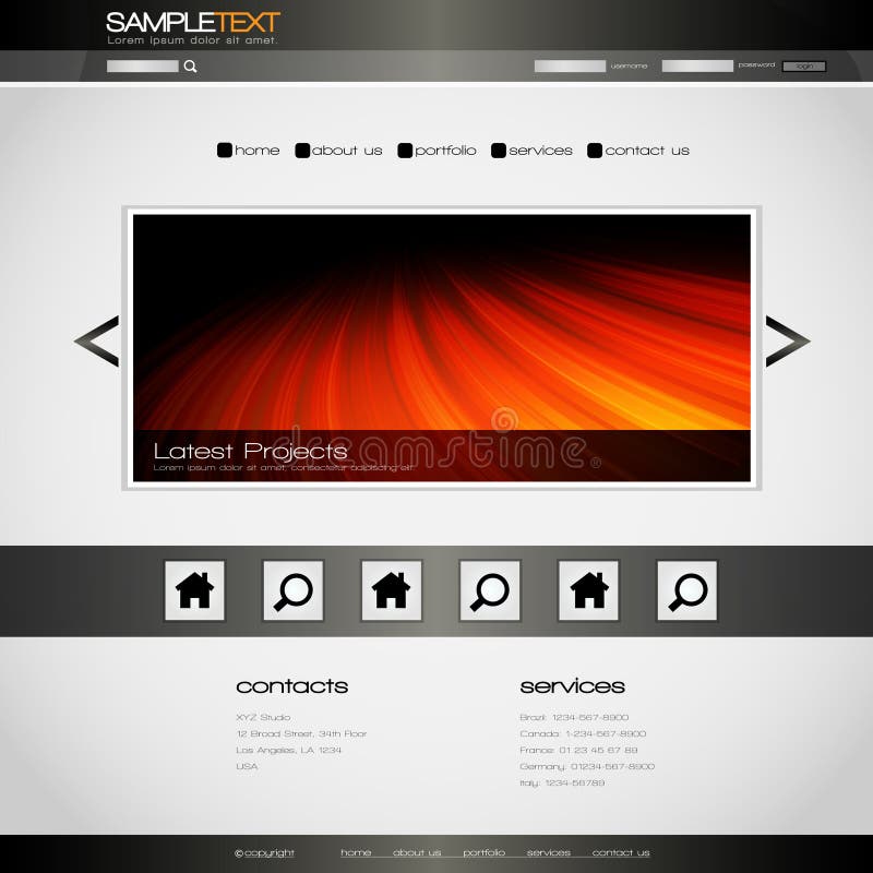Colorful Vector Website Design vector illustration