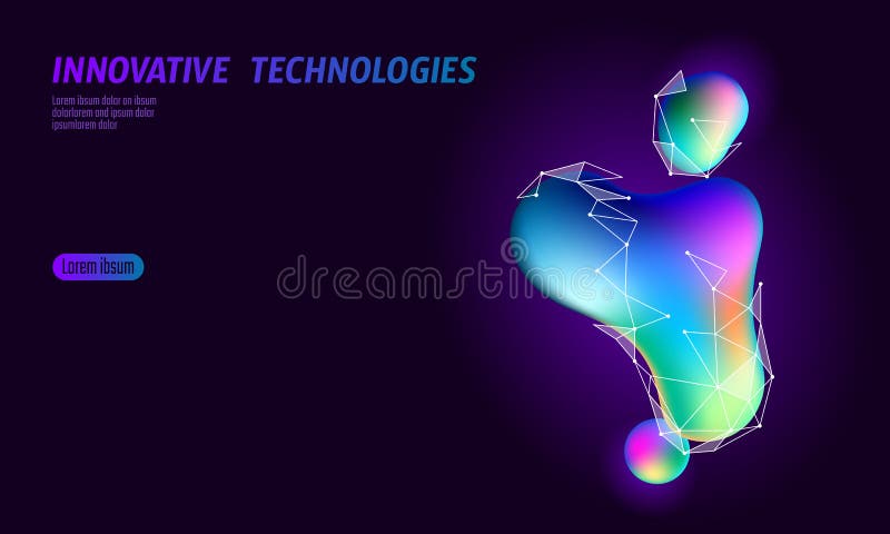 Colorful vibrant globe shape banner. Virtual reality space iridescent fluid gradient neon shapes. Liquid splash bubble stock illustration