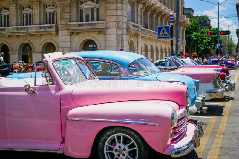 Colorful Vintage Cars in Cuba Editorial Image - Image of havana, pastel ...