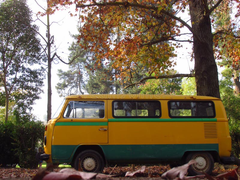 Colorful vintage van - Retro hippie peace background stock image Colorful vintage van - Retro hippie peace background stock image