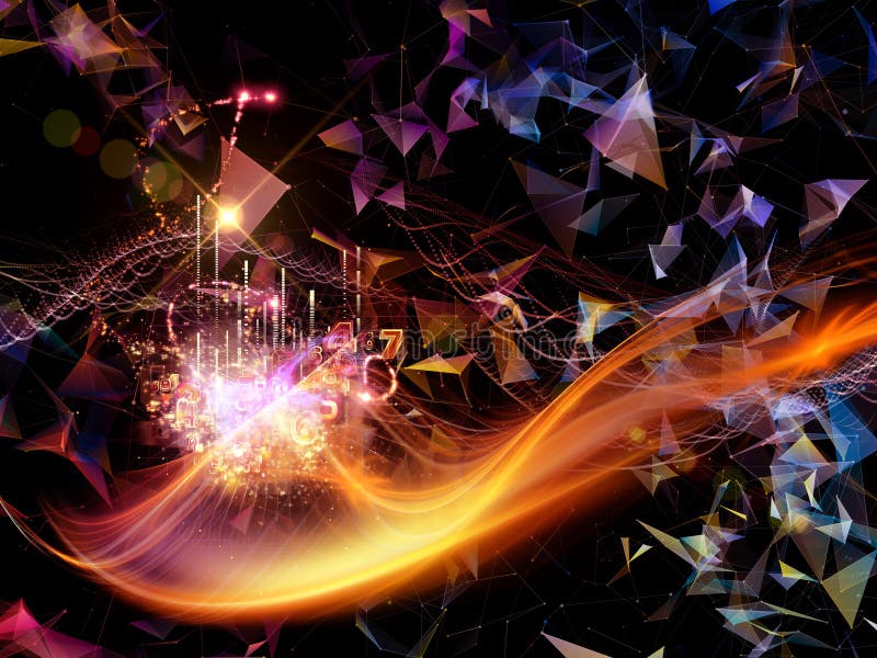 Colorful Virtual World stock illustration. Illustration of algebra