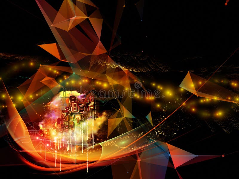 Colorful Virtual World stock illustration. Illustration of algebra