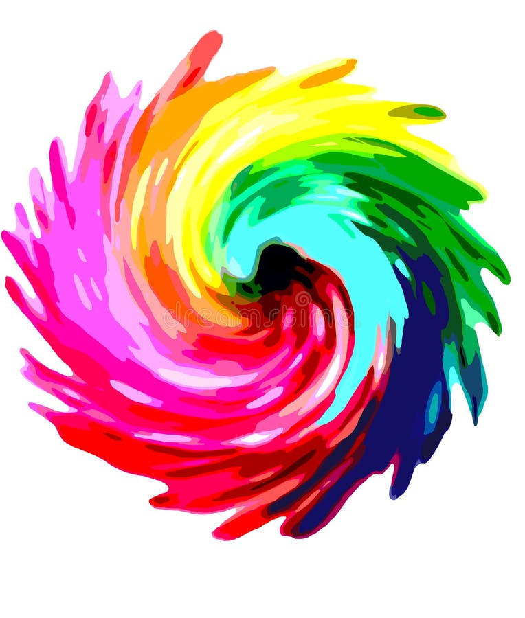 Colorful Vortex Twirl, this design features a colorful display in a circular round shape like a vortex