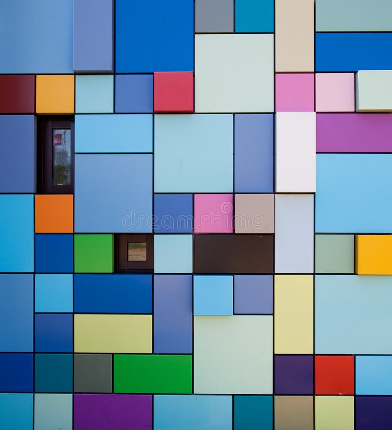 Colorful wall design stock image. Image of squares, green 21606029