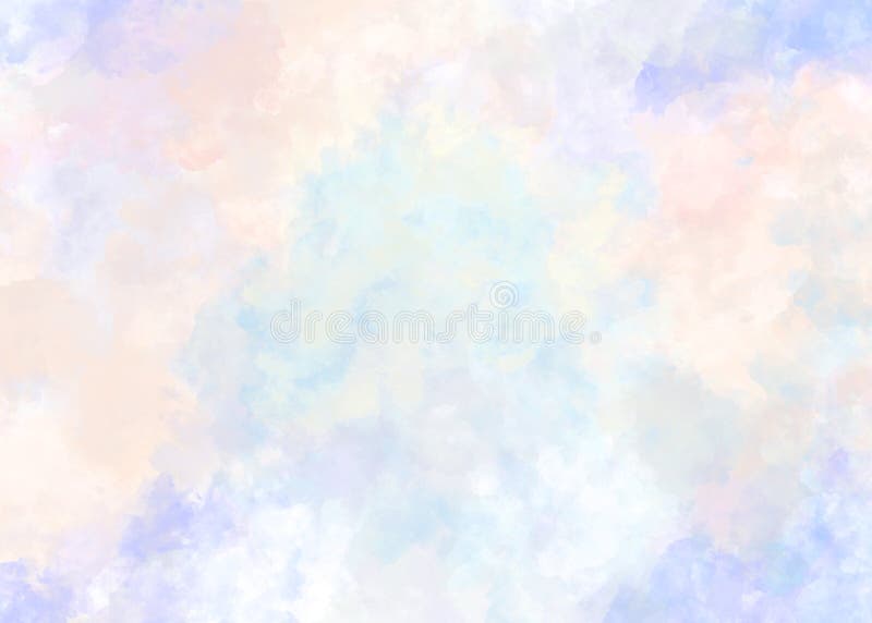 Colorful Watercolor Background Of Abstract Sunset Sky With Puffy Clouds Stock Photo Image Of Green Abstract
