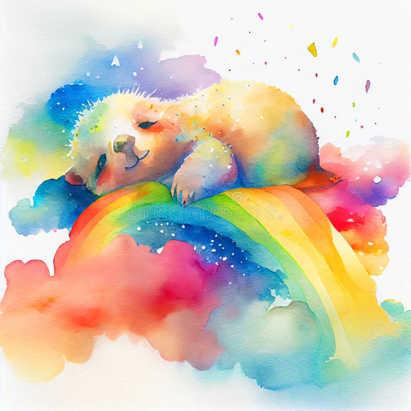 Rainbow Cloud Watercolour Stock Illustrations – 1,073 Rainbow Cloud