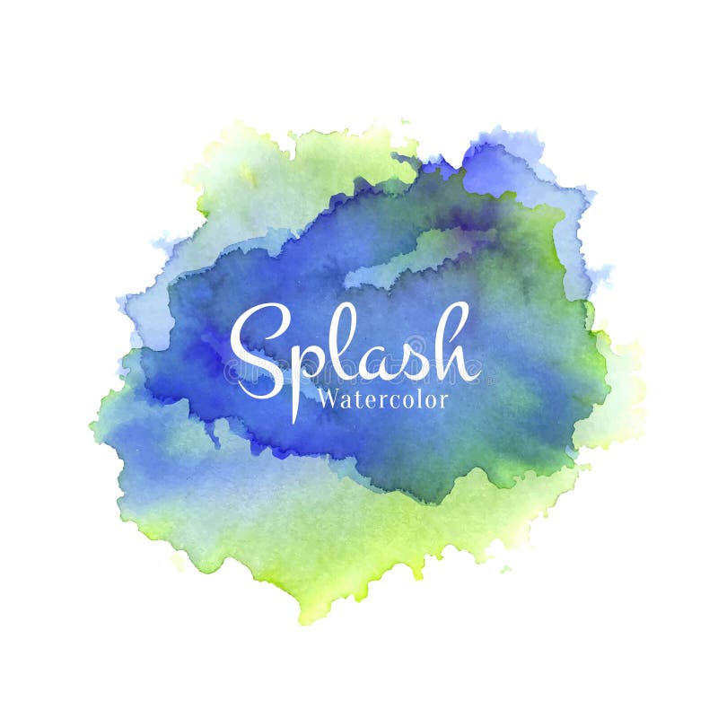 Colorful Watercolor Splash Hand Drawn Design Stock Vector