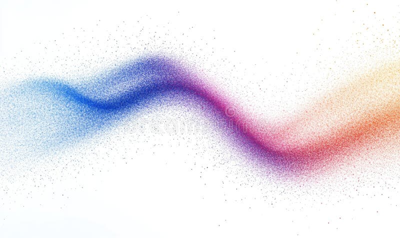 A colorful wave of paint splatters on a white background royalty free stock photos