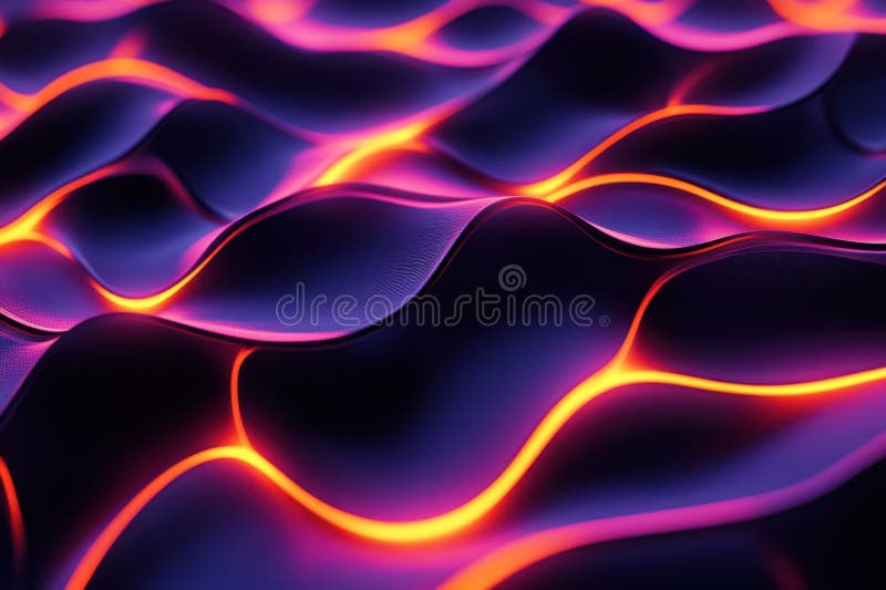 Colorful wave patterns create dynamic textures in a vibrant abstract design stock illustration