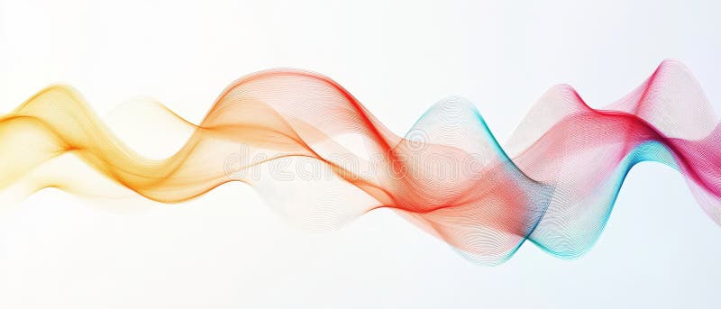 Colorful wave patterns create dynamic visual flow stock images