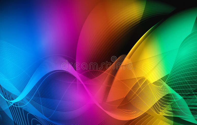Colorful waves - modern abstract vector design