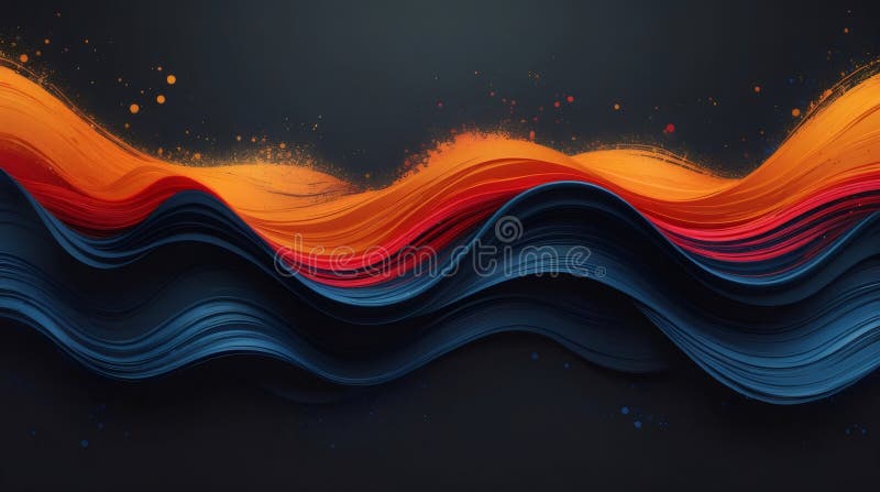 Colorful wavy patterns flowing dynamically in vivid overlapping curves stock images