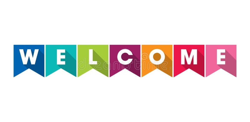 Colorful Welcome Design Template Welcome Letters Banner Stock Vector