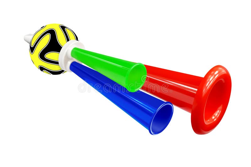Colorful Whistle Soccer Fan Stock Illustration Illustration of