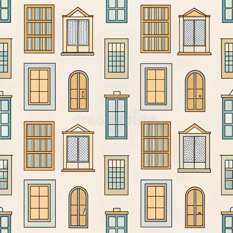 Colorful window pattern stock image Image of design 376988215