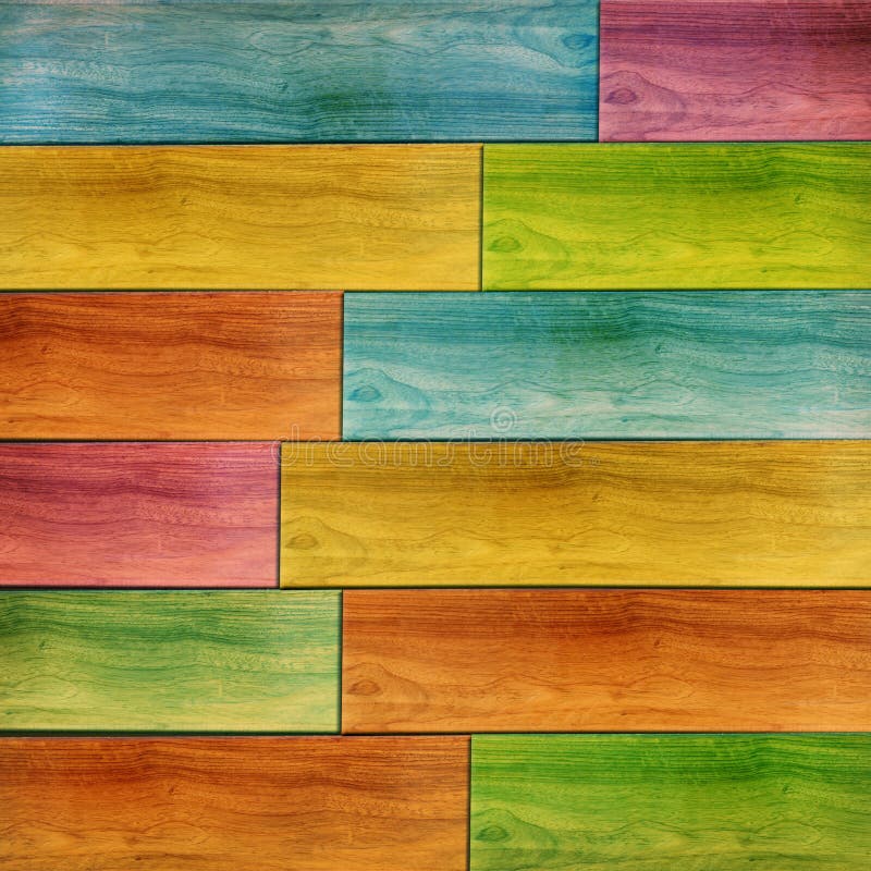 Colorful Wood Wall Texture Illustration Stock Illustration