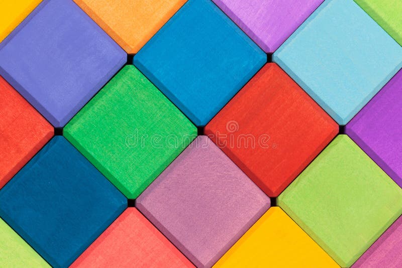 Colorful wooden bricks background