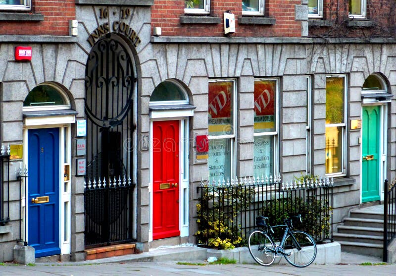Colorful Wooden Front Doors In Ireland Editorial Photography Image of