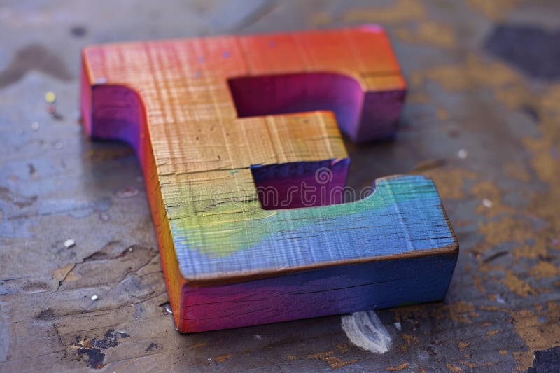Vibrant wooden letter E placed on table. Alphabet project stock images, royalty-free photos and pictures