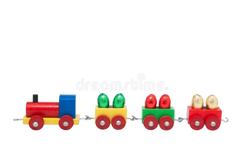 Colorful wooden model railway stock images