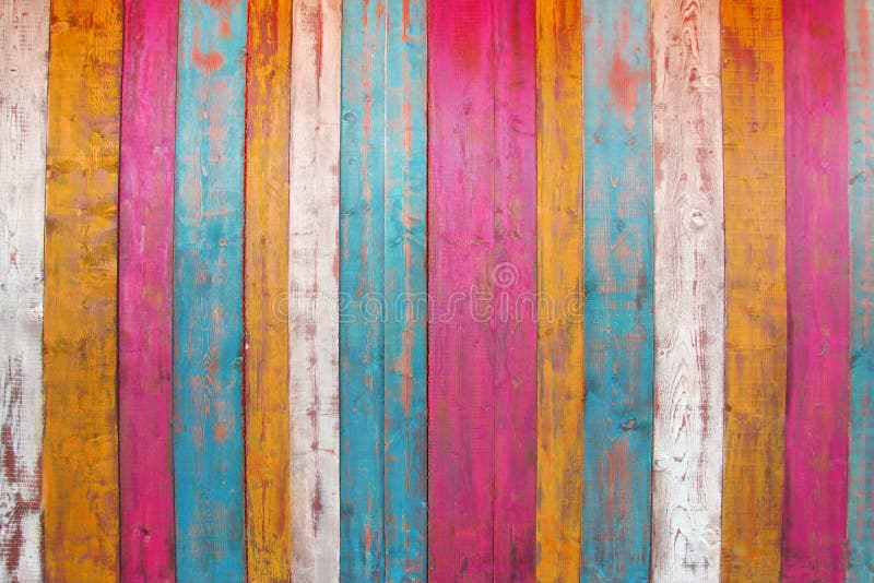Colorful Wooden Plank Panel stock image
