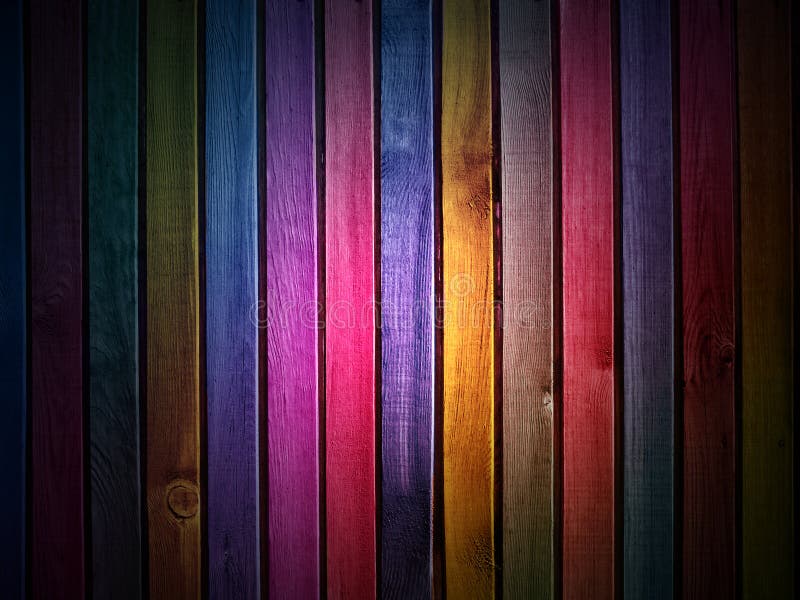 Colorful wooden wall