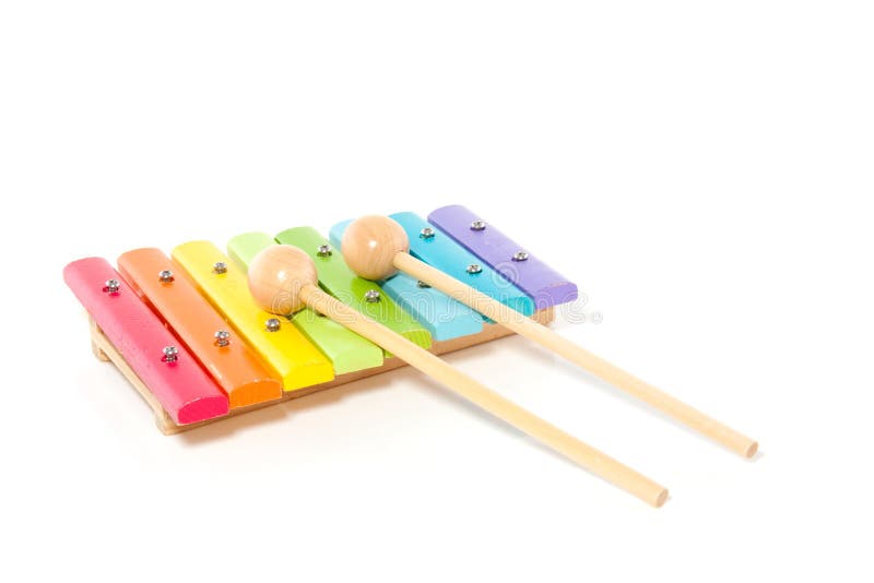 A colorful wooden xylophone royalty free stock images