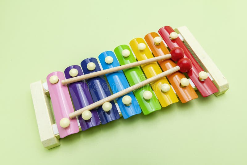 Colorful Wooden Xylophone Toy Stock Photo Image of childhood, rainbow