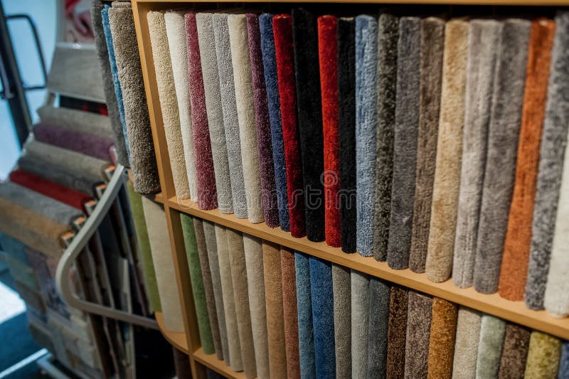 Colorful Wool Carpets in Stores Assortment Stock Photo Image of