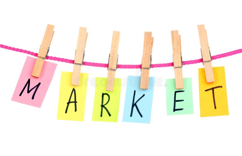 Colorful Word Hang On Rope By Wooden Peg Royalty Free Stock Photos