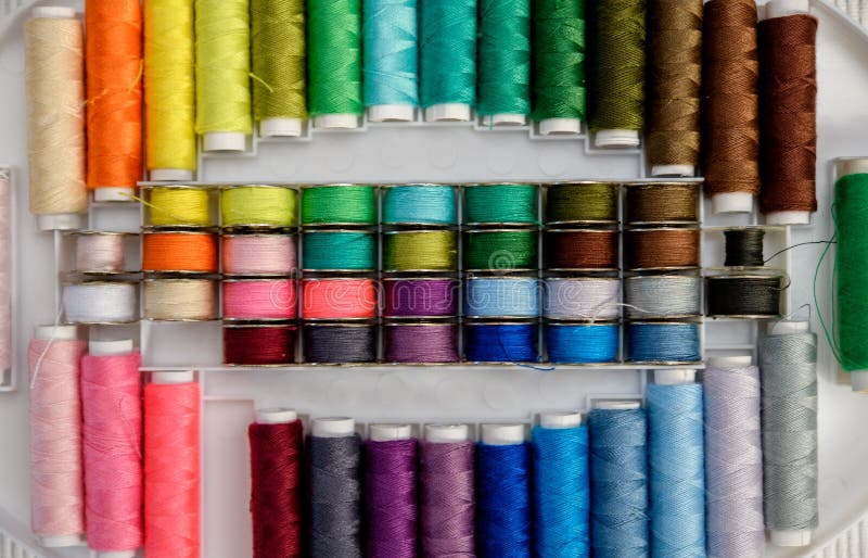 Colorful Yarn in Organizer Box Stock Photo Image of fabric, leisure 146777360