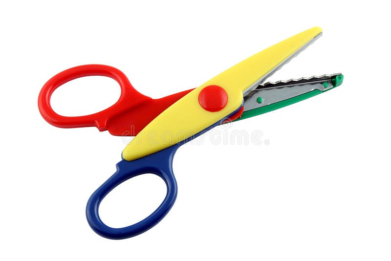 Colorful zigzag scissors