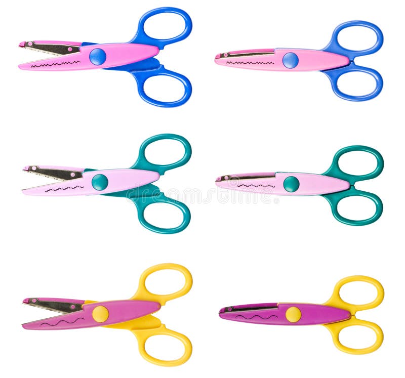 Colorful zigzag scissors