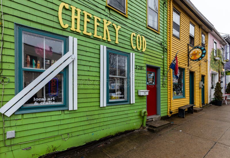 Colorfull Houses of Halifax in Canada, Editorial Photo Image of