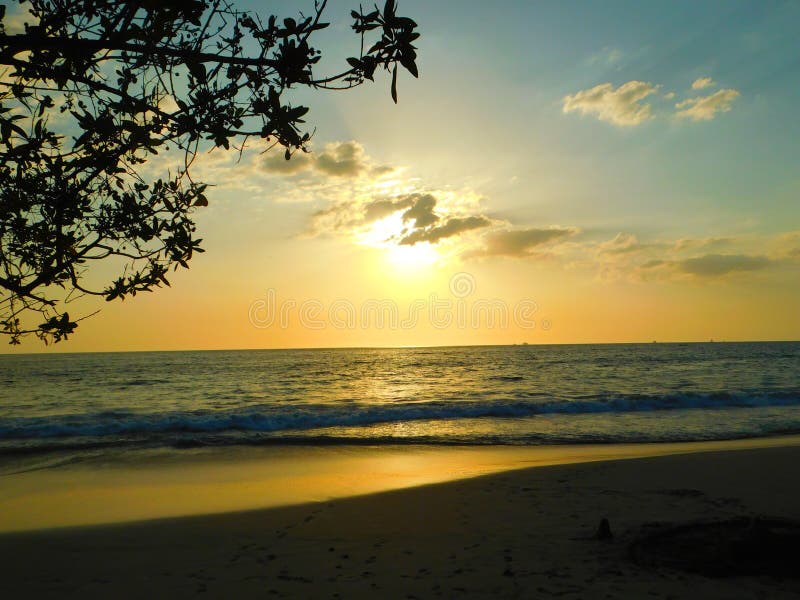 Colorfull sunset in Costa Rica royalty free stock photo Colorfull sunset in Costa Rica royalty free stock photo