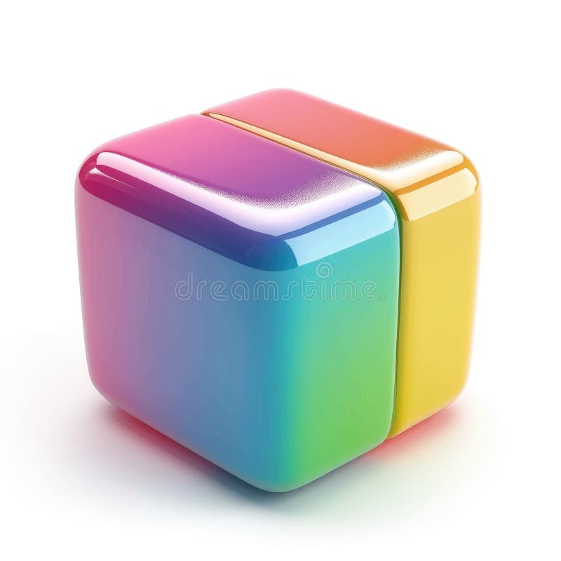 Colori sfumatura 3D Render Render Cube Riassunto illustrazione di stock
