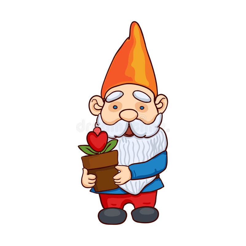 Colorida ilustración del gnome del jardín