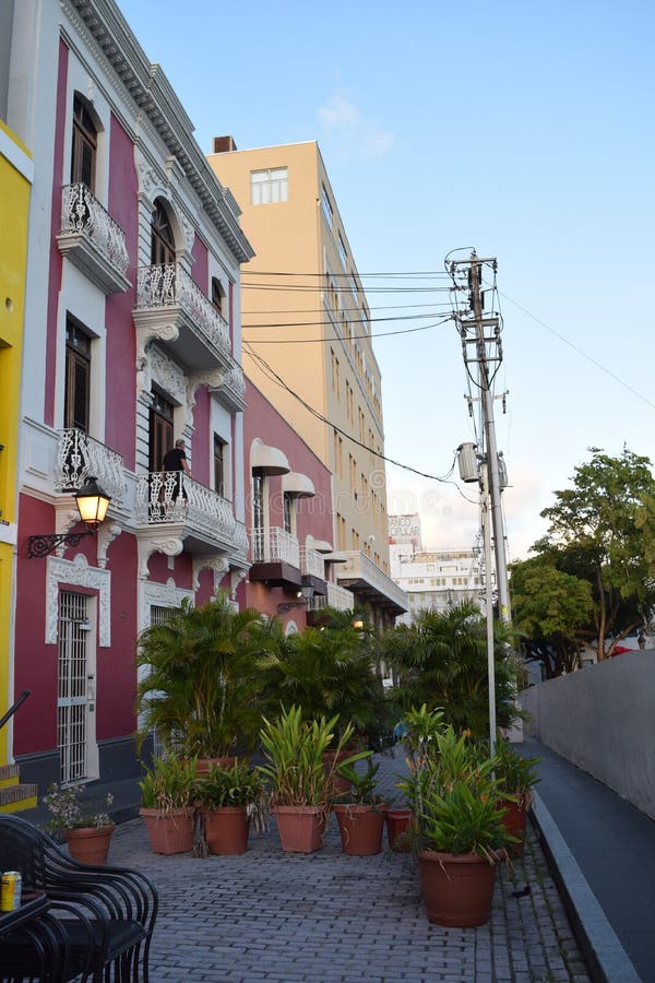 Coloridos Edificios En El Viejo San Juan Puerto Rico Imagen de archivo