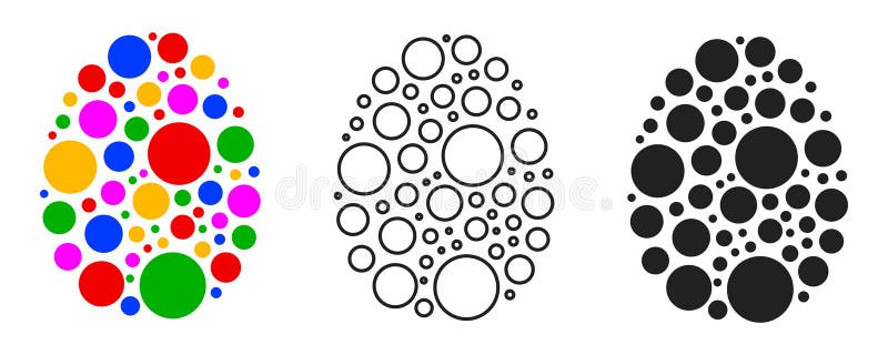 Coloridos huevos de Pascua negro Símbolo de Pascua libre illustration
