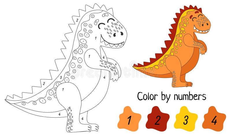 Dinossauro Engraçado. Copiar a Imagem. Livro De Coloração. Jogo Educativo  Para Crianças. Ilustração Do Vetor De Desenho Animado Ilustração do Vetor -  Ilustração de busca, grade: 252486163