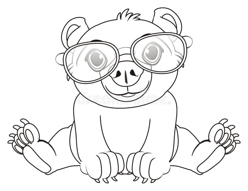 Animals With Glasses Coloring Pages Coloring Pages