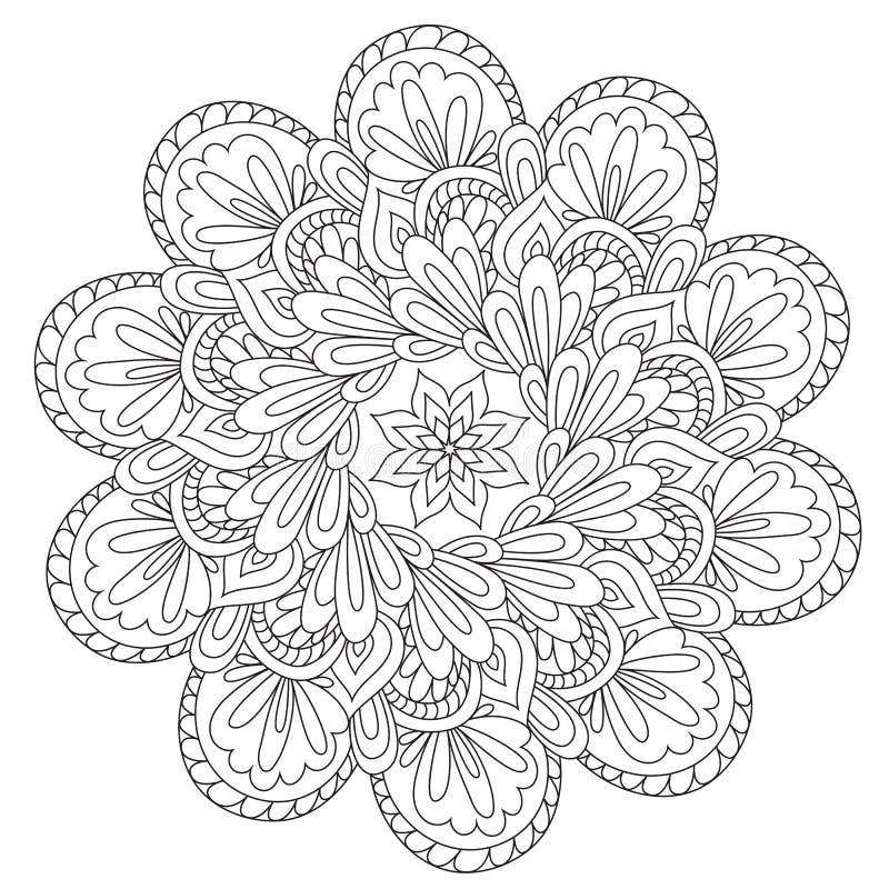 Coloring Beautiful Abstraction Mandala vector illustration Coloring Beautiful Abstraction Mandala vector illustration