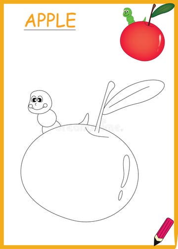 Green Apple Coloring Stock Illustrations – 919 Green Apple Coloring ...