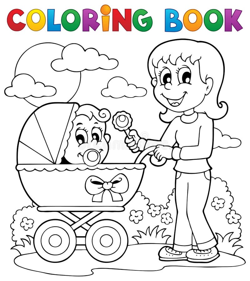 Coloring book baby theme image 2