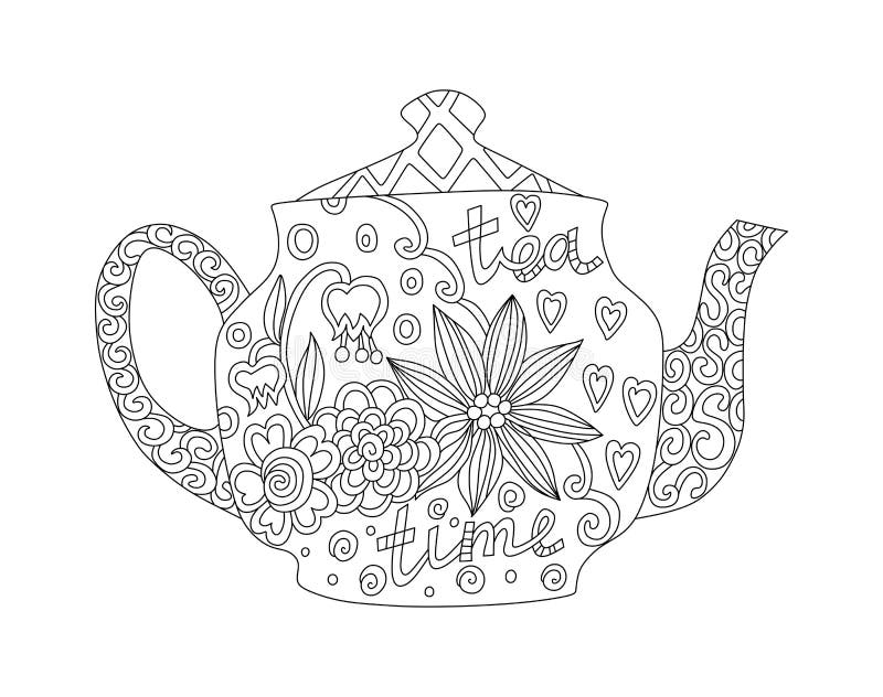 https://thumbs.dreamstime.com/b/coloring-book-beautiful-teapot-floral-ornament-black-white-illustration-155013573.jpg