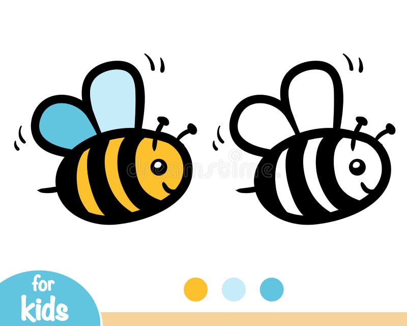 Coloring book, Bee stock vector. Illustration of coloring - 135798894