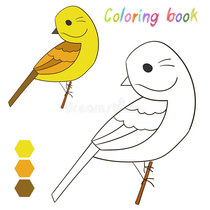 Download Coloring Book Bird Yellowhammer Stock Vector ...
